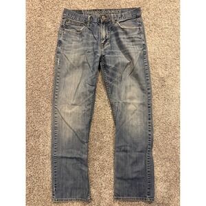 American Eagle Outfitters Jeans Mens 32X32 Blue Original Straight Distressed *